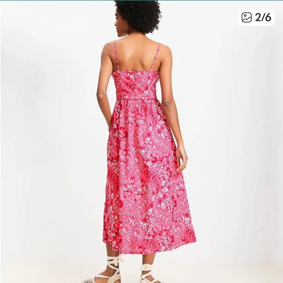 Loft -Paisley Tie Poplin Midi
Pocket Dress - Picture 2 of 8